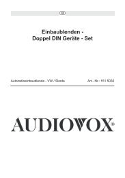 Einbauanleitung VW/Skoda - Audiovox