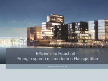 Effiziente Hausgeräte - Siemens - HEA