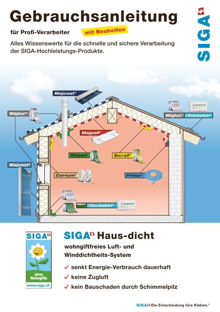 Gebrauchsanleitung: Alle Anwendungen und Produkte (PDF) - Siga.ch