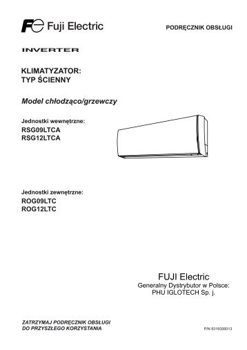 Instrukcja obsÅugi RSG-09,12LTCA - Iglotech