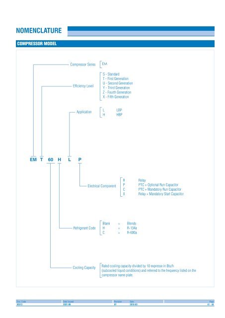 NB NE T/NT NJ EM R-134a R-22 R-404A / R-507 R-407C ... - Iglotech