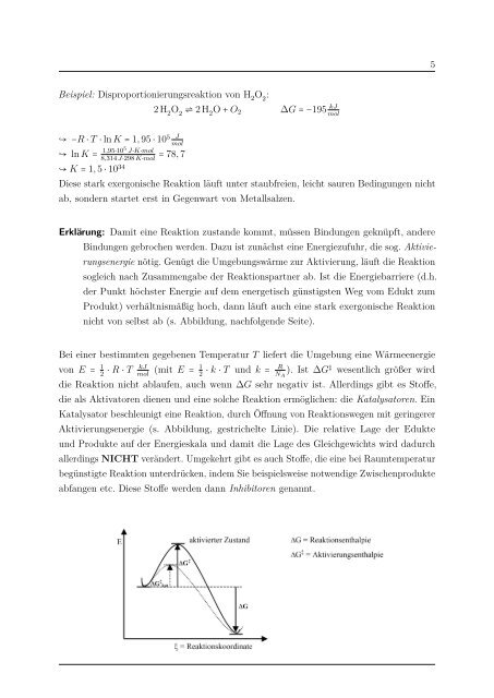 Das Chemische Gleichgewicht - Institut für Anorganische Chemie