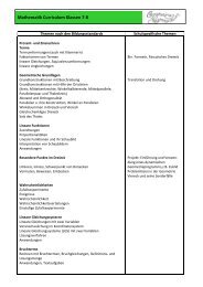 Mathematik Curriculum Klassen 7-8 - Copernicus-Gymnasium