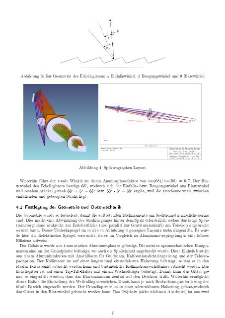 Dokumentation des Echellespektrographen ... - Spektroskopie