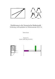 Einführung in die Numerische Mathematik - Universität Passau