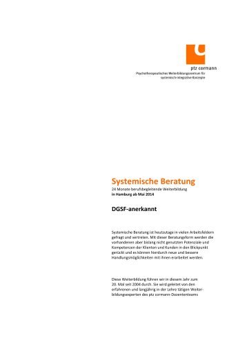 Systemische Beratung 2014 Hamburg - Cormann-Institut