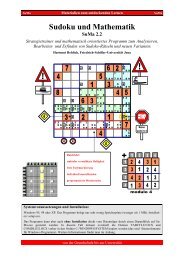 Sudoku und Mathematik - Friedrich-Schiller-Universität Jena