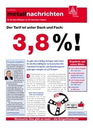 Flugblatt zum Tarifergebnis - IG-Metall