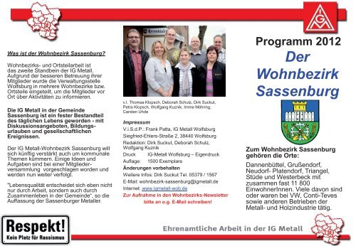 Der Wohnbezirk Sassenburg - IG Metall Wolfsburg