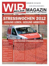 MAGAZIN STRESSWOCHEN 2012 - IG Metall Wolfsburg