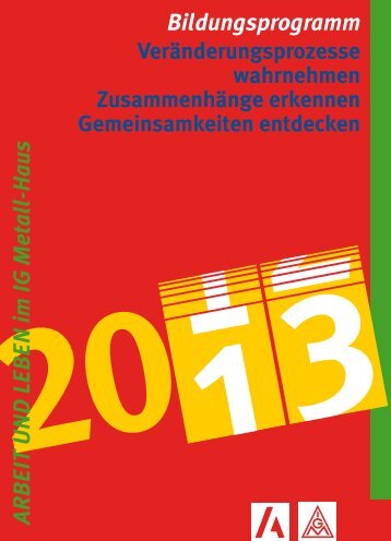 Bildungsprogramm 2013 - der Servicegesellschaft mbH für ...