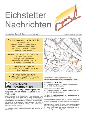 17. Mai 2013 - Gemeinde Eichstetten