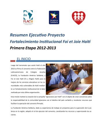 Resumen Ejecutivo Proyecto - ignacianos por haiti