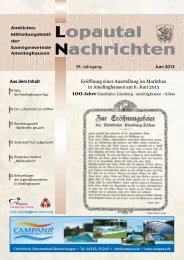 Lopautal Nachrichten 06/2013 - Amelinghausen