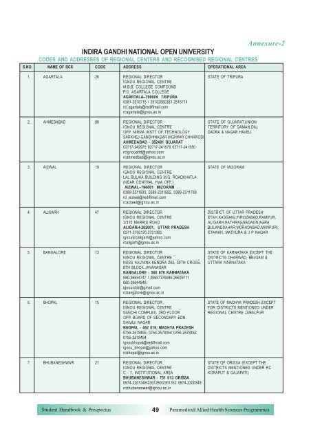 paramedical-pros - IGNOU