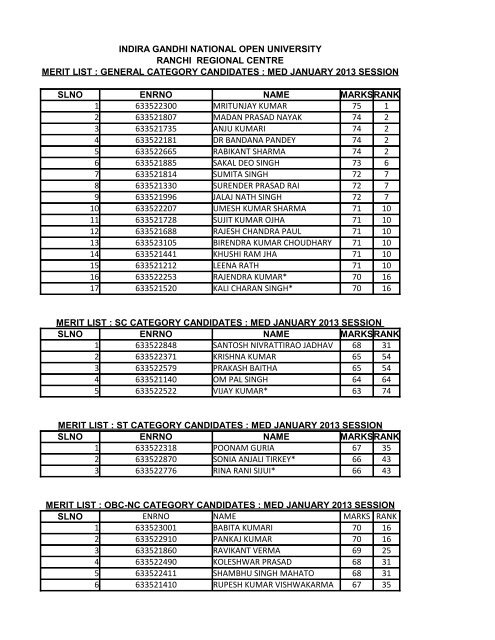 final med 1st - IGNOU