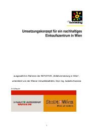 Umsetzungskonzept für ein nachhaltiges Einkaufszentrum in Wien