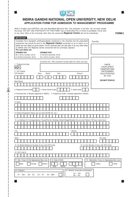 MBA Prospectus-2014 - IGNOU