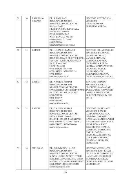 PROGRAMME GUIDE - IGNOU