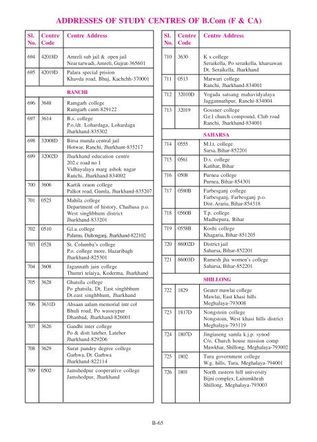 PROSPECTUS AND PROGRAMME GUIDE - IGNOU