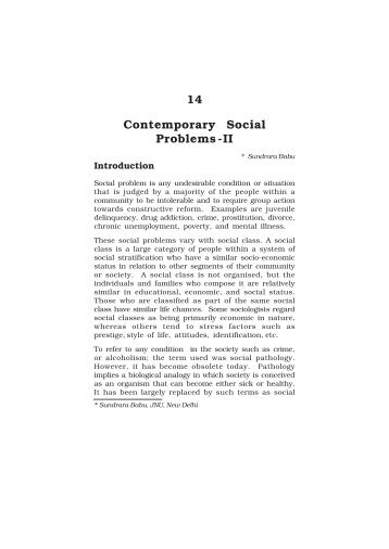 Contemporary Social Problems-II - IGNOU