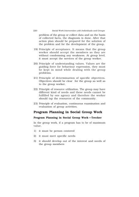 Principles, Skills and Models of Group Work Practice - IGNOU