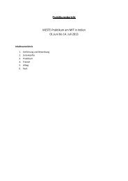 Praktikumsbericht IAESTE-Praktikum am MIT in Indien 01.Juni bis ...