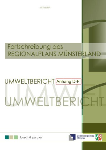 Anhänge D bis F zum Umweltbericht - Bezirksregierung Münster