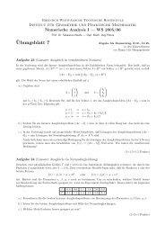 Blatt 7 - Institut fÃ¼r Geometrie und Praktische Mathematik