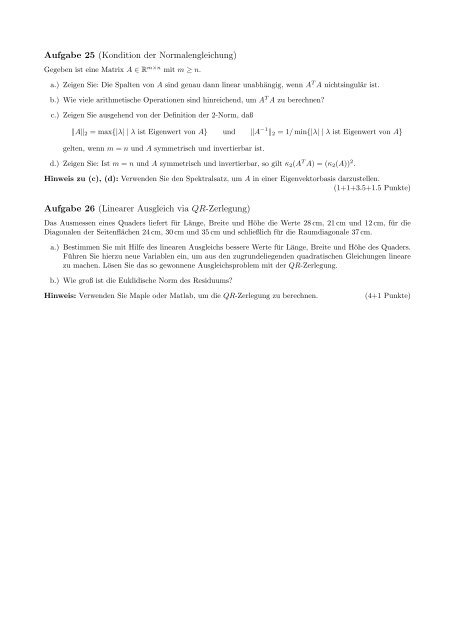 Blatt 7 - Institut fÃ¼r Geometrie und Praktische Mathematik