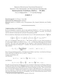 Aufgabenblatt (Acrobat) - Institut für Geometrie und Praktische ...