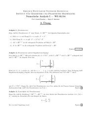 Ãbung 8 - Institut für Geometrie und Praktische Mathematik