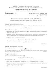 Blatt 11 - Institut fÃ¼r Geometrie und Praktische Mathematik