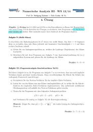 Übungsblatt 4 - IGPM