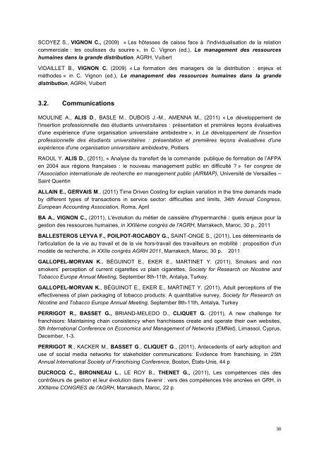 Annuaire de la recherche 2009-2011 - Institut de gestion de Rennes ...