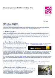 5.5.11 - Interessengemeinschaft RÃ¼ttenscheid IGR