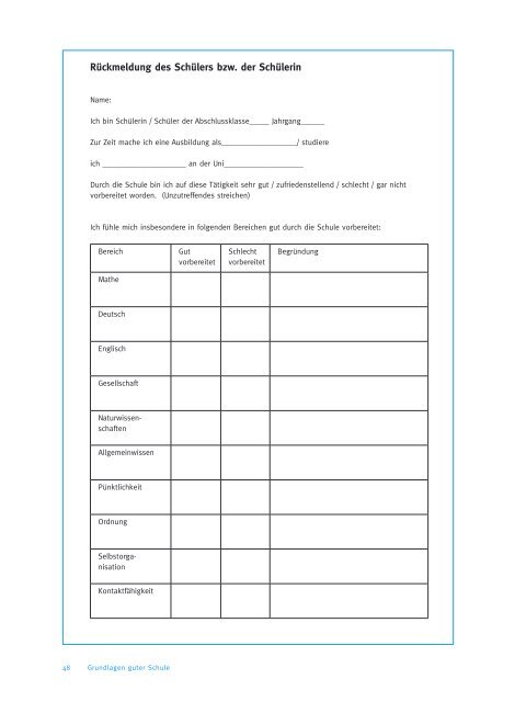 GRUNDLAGEN GUTER SCHULE EIN PRAXISBUCH - IGS GÃ¶ttingen