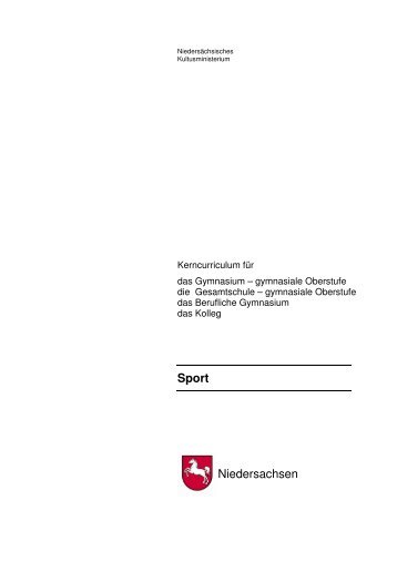 Sport Niedersachsen - NiedersÃ¤chsischer Bildungsserver