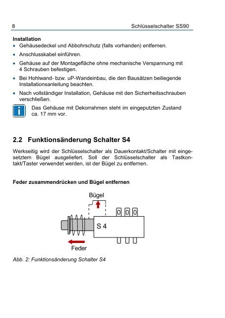 Honeywell - SchlÃ¼sselschalter SS90 (PDF) - IGS-Industrielle ...