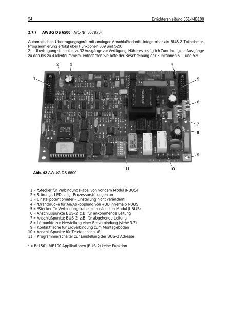 Honeywell - Einbruchmelderzentrale 561-MB100 - Errichter