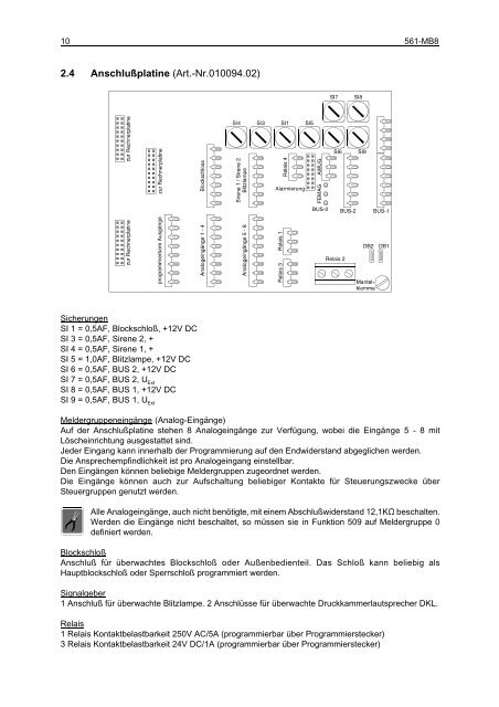 Honeywell - Einbruchmelderzentrale 561-MB8 - Errichter