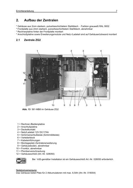 Honeywell - Einbruchmelderzentrale 561-MB8 - Errichter
