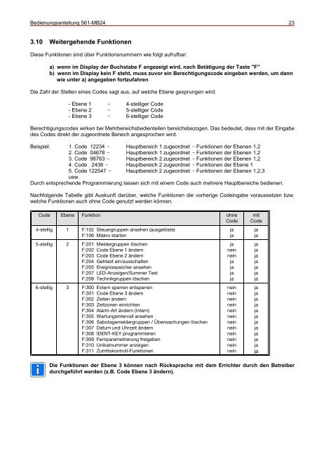 Honeywell - Einbruchmelderzentrale 561-MB24 - Bedienung (PDF)