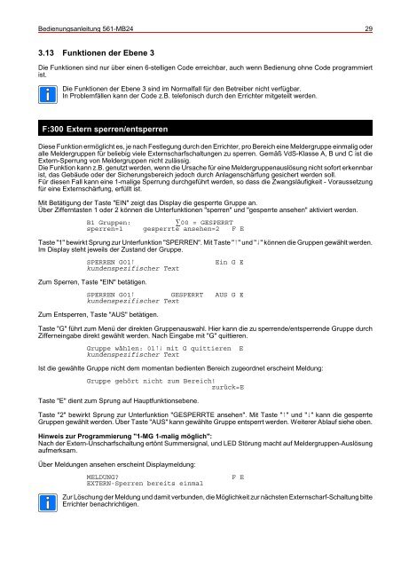 Honeywell - Einbruchmelderzentrale 561-MB24 - Bedienung (PDF)