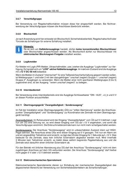 Alarmzentrale 100-A5 - IGS-Industrielle Gefahrenmeldesysteme ...