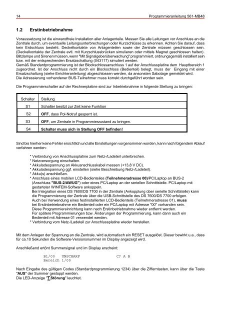 Honeywell - Einbruchmelderzentrale 561-MB48 - IGS-Industrielle ...