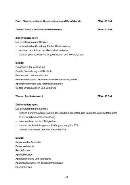 Pharmazeutisch-technische(r) Assistent(in) - Landesbildungsserver ...