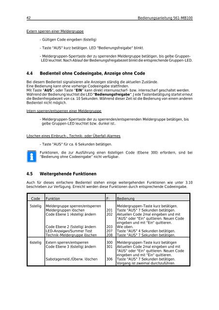 Honeywell - Einbruchmelderzentrale 561-MB100 - Bedienung (PDF)