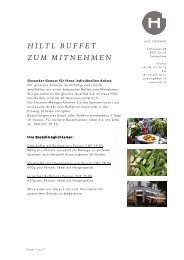 Hiltl Buffet zum Mitnehmen