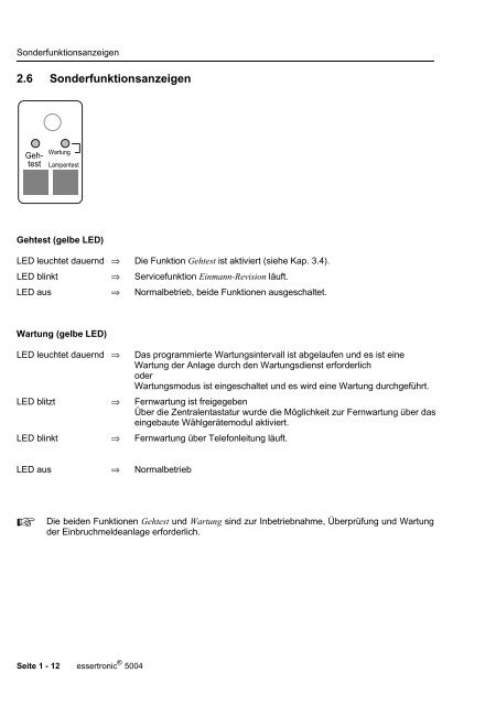 Einbruchmelderzentrale Essertronic 5004 (PDF) - IGS-Industrielle ...